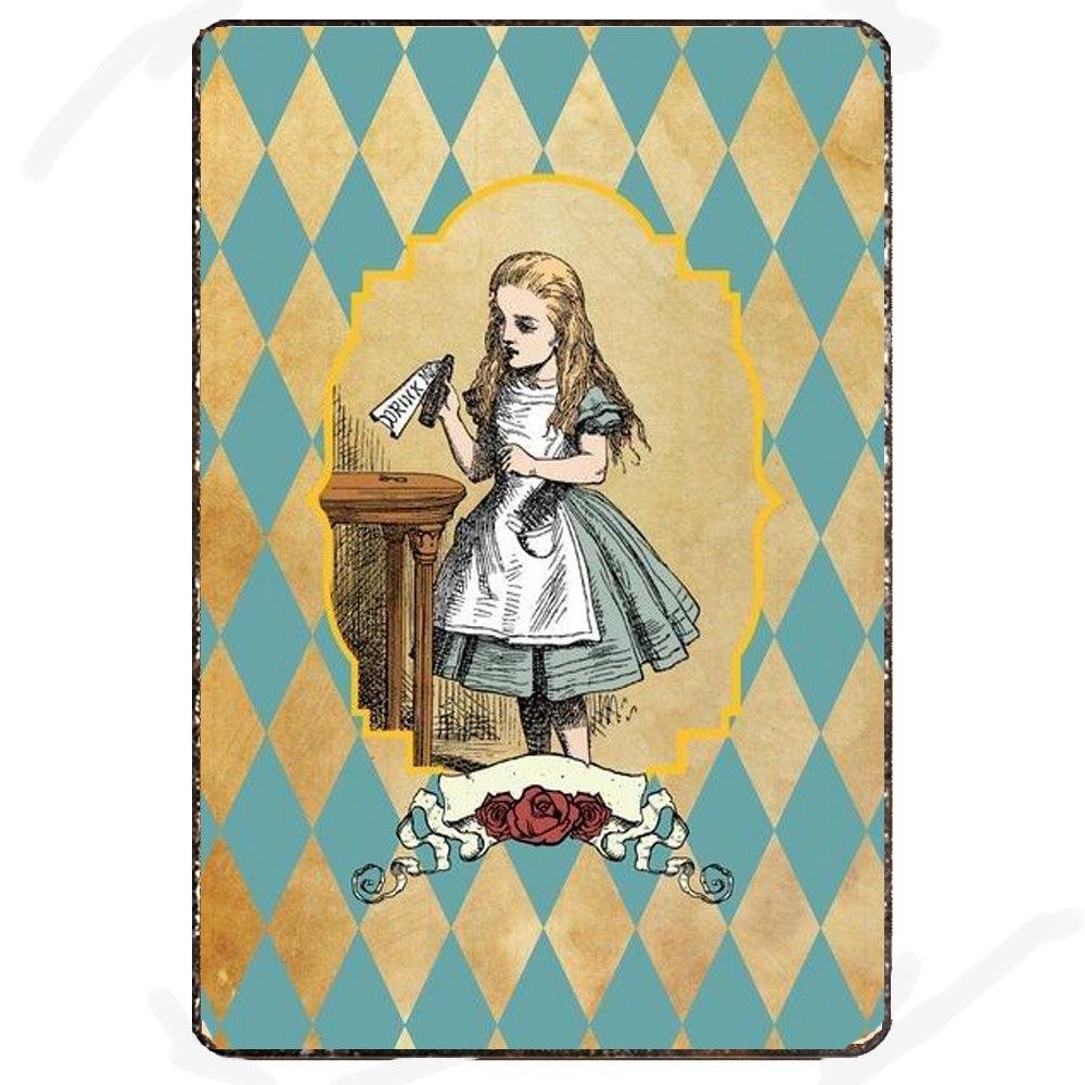 Alicia con poción magica y rombos