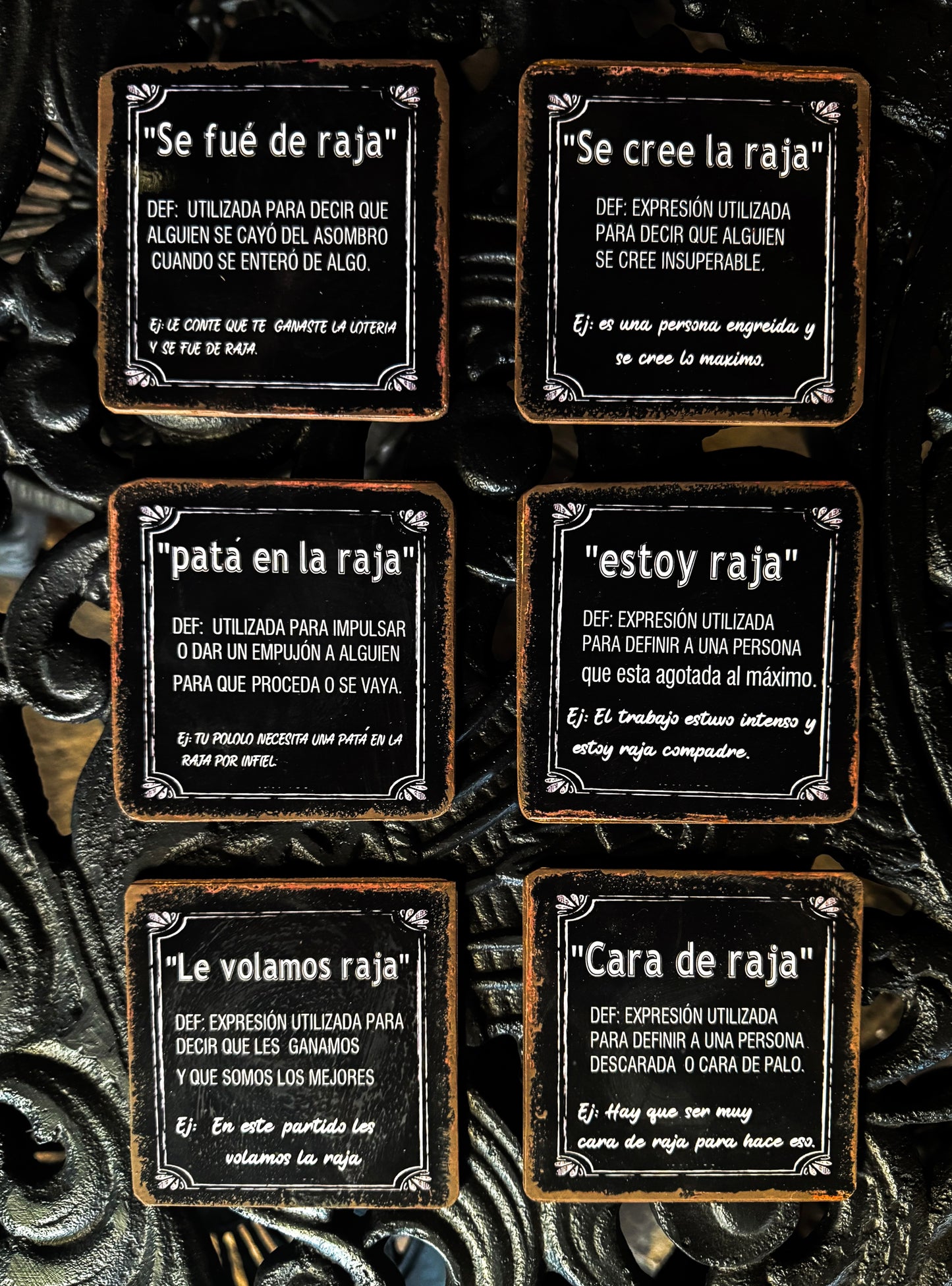 FRASES LA RAJA (seis piezas)
