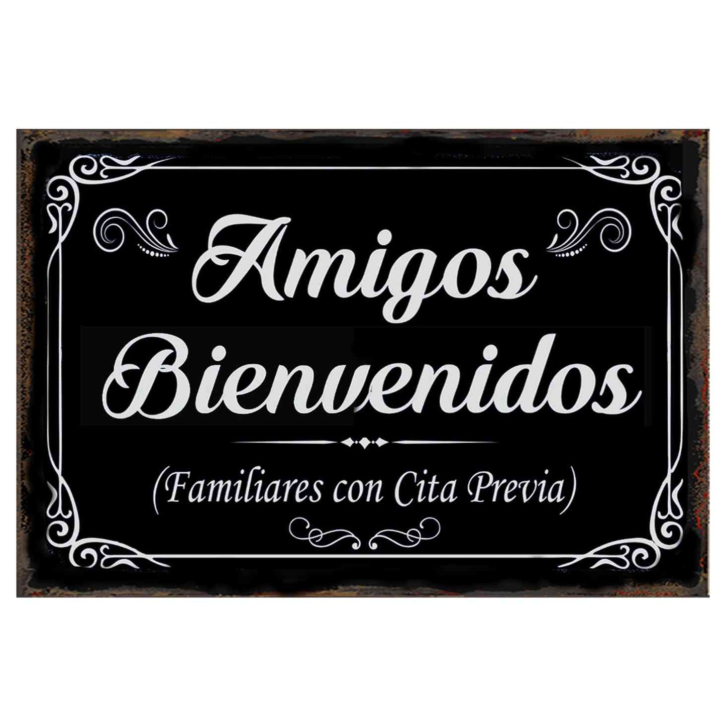 AMIGOS BIENVENIDOS (NEGRO)
