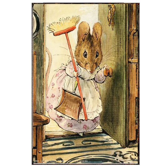 Beatrix Potter ratona con escobillón