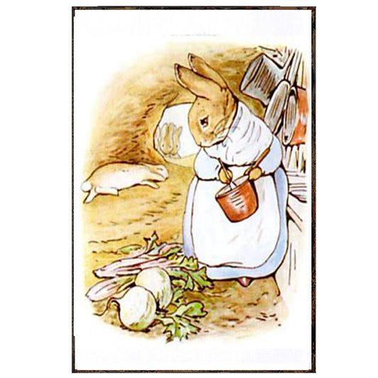 Beatrix Potter coneja en el huerto