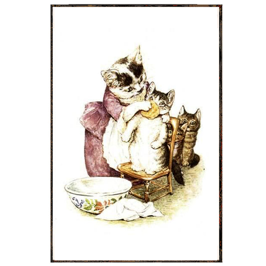 Beatrix Potter  mamá gata sonando a gatitos