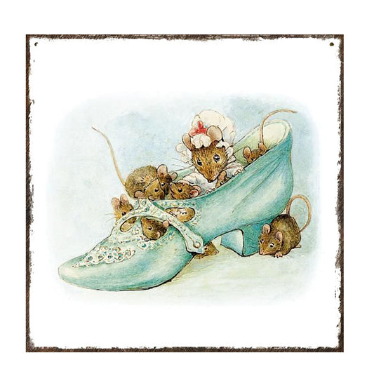 Beatrix Potter familia ratones en zapato