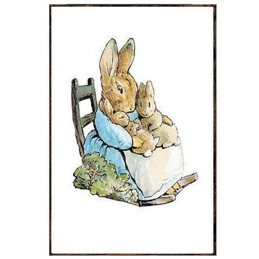 Beatrix Potter mama coneja en mecedora