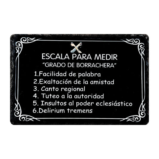 ESCALA - GRADO DE BORRACHERA -