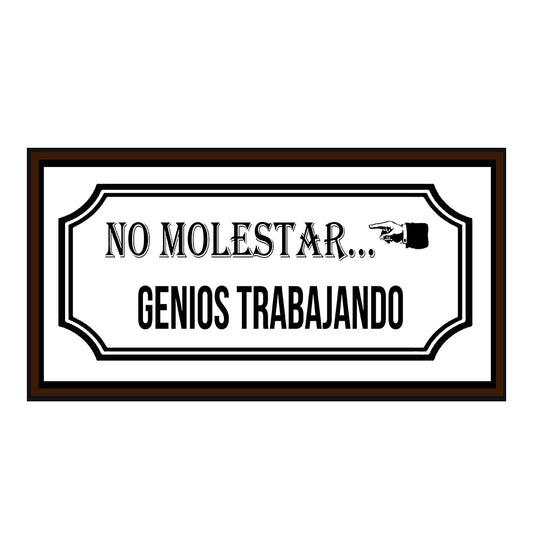 NO MOLESTAR GENIOS TRABAJANDO