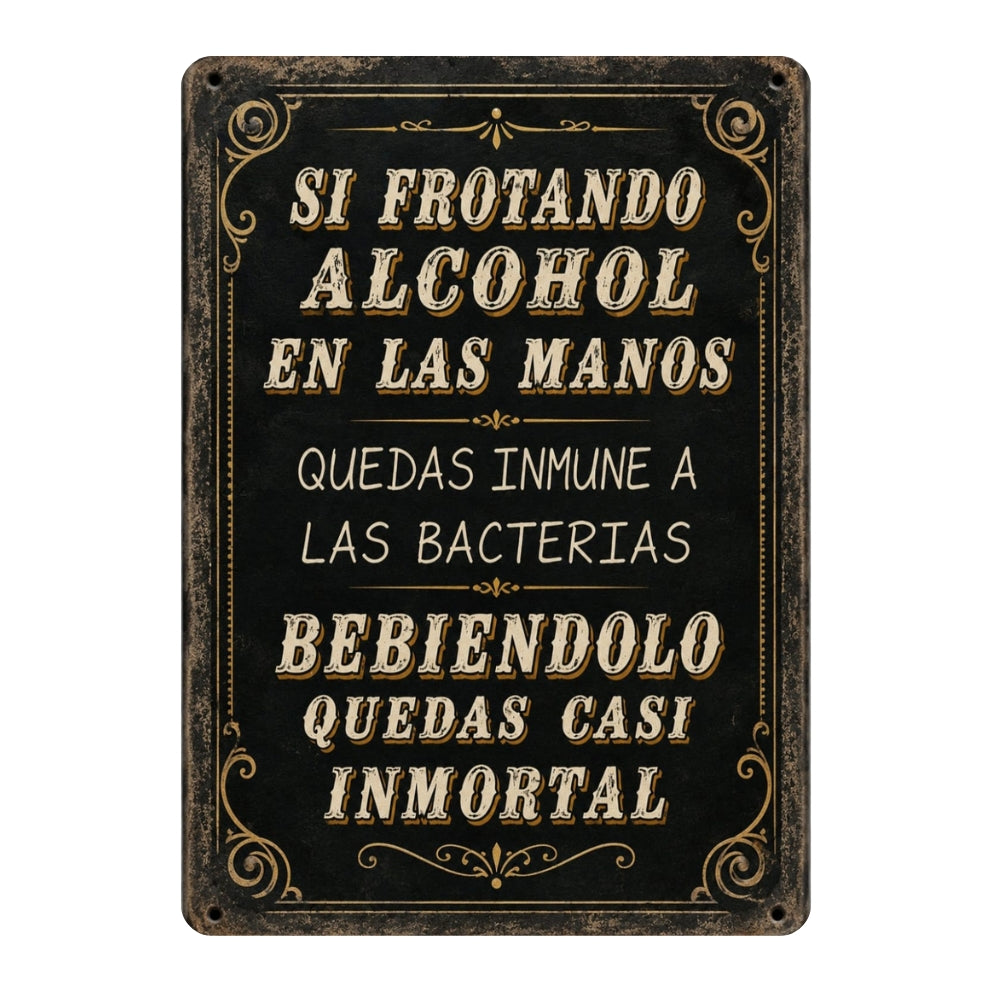 SI FROTANDO ALCOHOL EN LAS MANOS