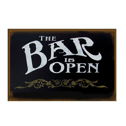 THE BAR IS OPEN