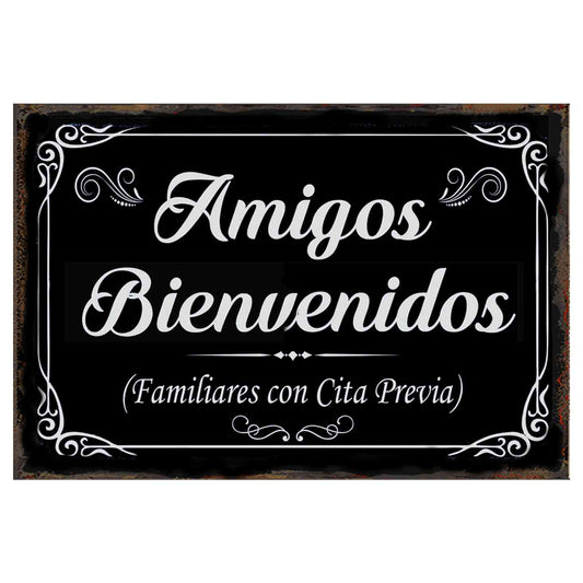 AMIGOS BIENVENIDOS (NEGRO)